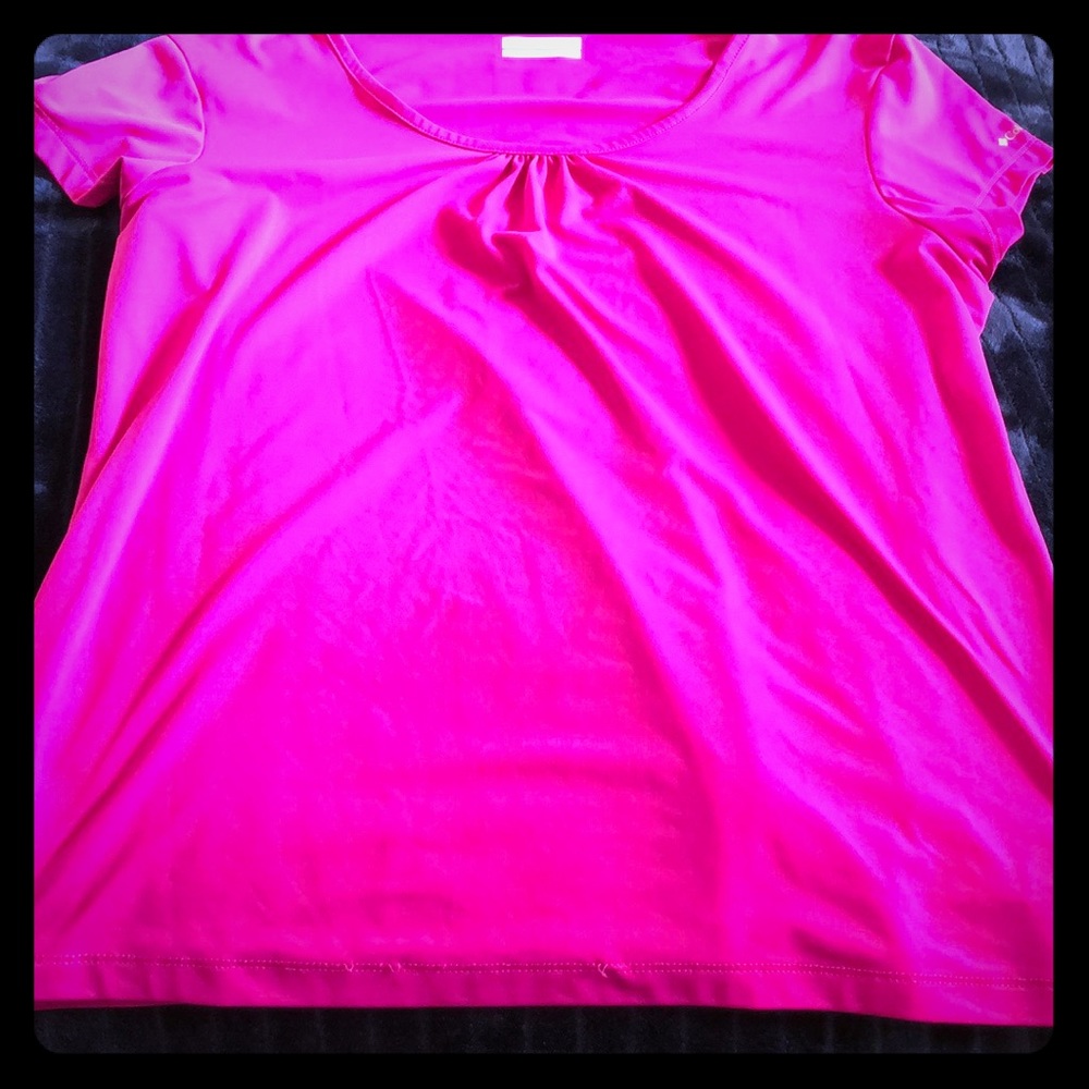 Atheisure Columbia‎ NWOT Bright Pink Exercise Shirt L